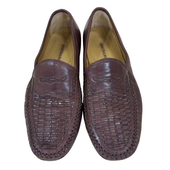 Johnston & Murphy Loafers Men’s 8 Brown Woven Genuine Leather Basket Weave main image 9